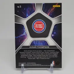 2023-24 Panini Prizm - Deep Space Ausar Thompson #5 Silver Prizm (RC) Pistons 🏀 - Image 2