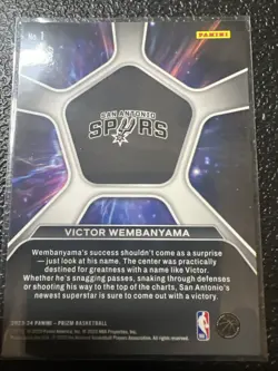 2023-24 Panini Prizm - Deep Space Victor Wembanyama #1 Silver Prizm (RC) - Image 3