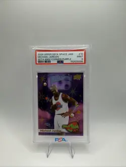 2026 Uppder Deck Space Jam 30th Anniversary Michael Jordan Cosmos Purple PSA (9) - Image 1