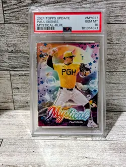 Topps 2024 Update Mystical Blue Rookie Paul Skenes MYS-27 Pirates PSA 10 - Image 1