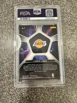 2023-24 Panini Prizm Deep Space LeBron James #7 Green Prizm PSA 10 - Image 2