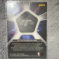 Panini Prizm Deep Space Rookie Victor Wembanyama Card #1 Spurs 2023-24 - Image 2