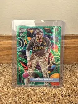 2025 Topps Cosmic Chrome Jackson Merrill #130 Green Space Dust Refractor /75 - Image 1