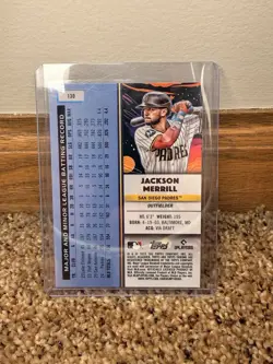 2025 Topps Cosmic Chrome Jackson Merrill #130 Green Space Dust Refractor /75 - Image 2