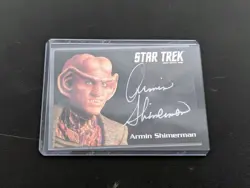 Star Trek Deep Space 9 Heroes & Villains Armin Shimerman Silver Autograph Auto - Image 1