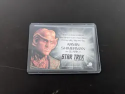 Star Trek Deep Space 9 Heroes & Villains Armin Shimerman Silver Autograph Auto - Image 2