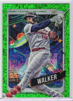 Jordan Walker - /75 Green Space Dust - 2024 Topps Cosmic Chrome S0218 - Image 1