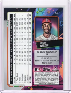 Jordan Walker - /75 Green Space Dust - 2024 Topps Cosmic Chrome S0218 - Image 2