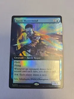 Faerie Mastermind (Extended Art FOIL) March Of The Machines - MTG - Image 1