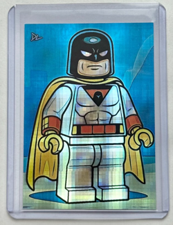 Space Ghost Limited Edition Artist Signed “The Minifigure” Refractor Card 1/1 - Image 1