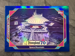 2025 Topps Disneyland 70th Anniv. Space Mountain Concept Art Blue Foil 24/99 - Image 1