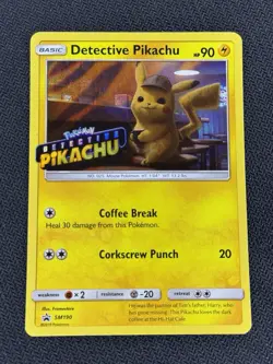 Pokemon TCG Detective Pikachu Stamped SM190 Black Star Promo - Image 1