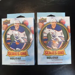 (2)2025-26 Upper Deck Series 1 Holiday Edition Hanger BoxExclusive*SP*Young Guns - Image 1