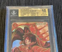 One Piece BGS 10 Monkey D. Luffy #ST01-012 Oda Signed 1st anniversary 2023 ENG - Image 3