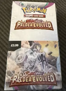 Pokemon TCG Paldea Evolved Half Booster Box 18 Packs Sealed - Image 1