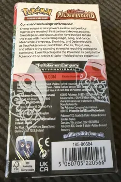 Pokemon TCG Paldea Evolved Half Booster Box 18 Packs Sealed - Image 3