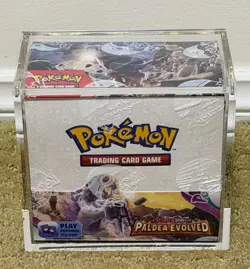 Pokemon TCG S&V Paldea Evolved Booster Box SEALED 36 Boosters with Acrylic Case - Image 1