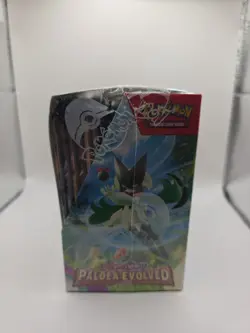 Pokemon TCG S&V Paldea Evolved Booster Box + Acrylic Case FACTORY SEALED - Image 3
