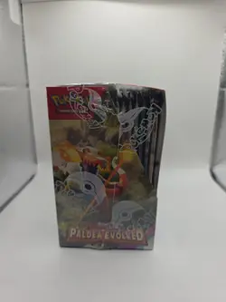 Pokemon TCG S&V Paldea Evolved Booster Box + Acrylic Case FACTORY SEALED - Image 4
