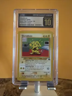 ELECTABUZZ Pokemon Card - WOTC Black Star Promo - #46 - CGC 10 PRISTINE - Image 1