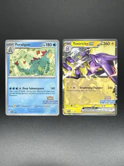 Pokemon Illustration Contest 2024 Feraligatr Toxtricity EX TCG Trading Cards - Image 1
