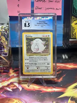 CGC 8.5 Chansey 1999 Base Set 3/102 Holo Pokemon Card psa - Image 1