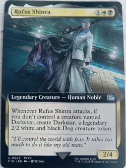 1x Rufus Shinra, Extended Art, Final Fantasy, Magic MTG MINT PACK FRESH!! - Image 1