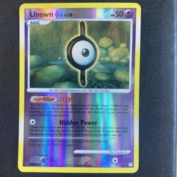 Unown 37/123 Reverse Holo Pokemon Card Diamond & Pearl Mysterious Treasures LP - Image 1