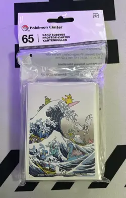 Pokemon Center Great Wave Pikachu and Friends Card Sleeves (65 Sleeves) - Image 1