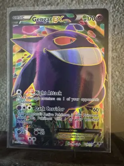 Pokemon Gengar EX Full Art Ultra Rare Holo XY Phantom Forces 114/119 170HP Card - Image 1