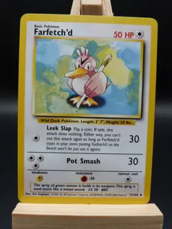 Pokemon Uncommon Card : Farfetch'd 27/102 (Base Set) - Image 1
