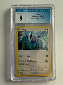CGC 9 Lugia 132/185 HOLO RARE Vivid Voltage Pokemon Sword & Shield Card 272 - Image 1