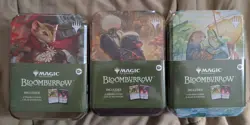 Magic The Gathering-Bloomburrow Collector Tin-Complete Set Of 3-Brand New-Sealed - Image 1
