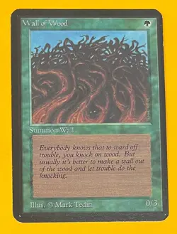 MTG WALL OF WOOD Alpha (OldManMTG 013-066) - Image 1