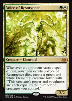 1 x Voice of Resurgence - Modern Masters 2017 - Light Play - MTG - Image 1