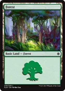 1x Forest (279/279) - Foil MTG Ixalan NM Magic Foil - Image 1
