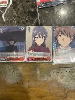 Weiss Schwarz Rascal Does Not Dream English Lot Of 3 Super Rare Cards - Image 1