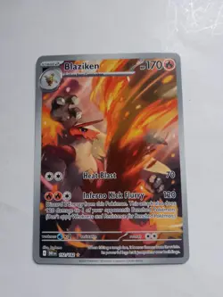 Pokemon TCG Blaziken Card Destined Rivals Illustration Rare 192/182 - Image 1