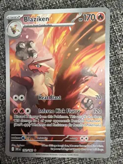 Pokemon TCG Blaziken 192/182 Destined Rivals Illustration Rare Card - Image 2