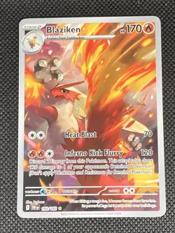 Pokemon TCG Blaziken 192/182 Destined Rivals Illustration Rare Card in NM - Image 1