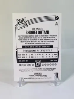 2018 Panini Donruss Optic- Rated Rookie Shohei Ohtani #176 Angels Pitching SP RC - Image 2