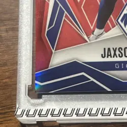 2025 Panini Phoenix - Jaxson Dart NUMBERED /99 Red Color Match #200 RC Giants SP - Image 4