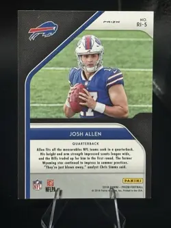 2018 Panini Prizm Josh Allen Silver Buffalo Bills MVP Rookie - Image 2