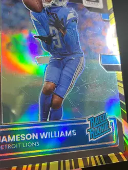Jameson Williams 2022 Donruss Optic Rookie Electricity /65 Lions #208 SCRATCHES - Image 3