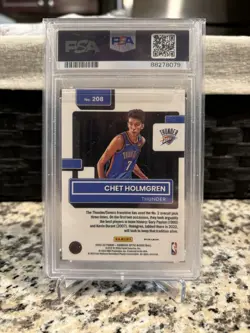 2022 Panini Donruss Optic Holo Rated Rookie Chet Holmgren #208 PSA 10 - Image 2