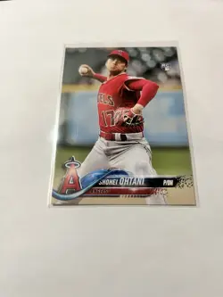 2018 TOPPS UPDATE SHOHEI OHTANI RC ROOKIE PITCHING DODGERS MVP GOAT - Image 1