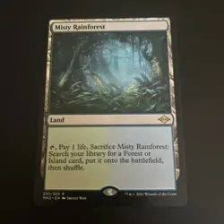 MTG Misty Rainforest Modern Horizons 2 Trading Card Fetchland Rare 250/303 - Image 1