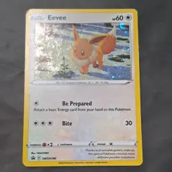 Pokemon TCG Eevee SWSH190 Sword & Shield Promo Holo Card OKACHEKE 60 HP - Image 1
