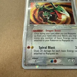 Rayquaza ex 102/107 Holo Ultra Rare EX Era Pokemon Card MP Vintage 🔥 - Image 4
