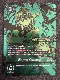 Digimon Card Game Shoto Kamaza P-133 P (Evolution Cup Top 4) Alternate Art NM - Image 1